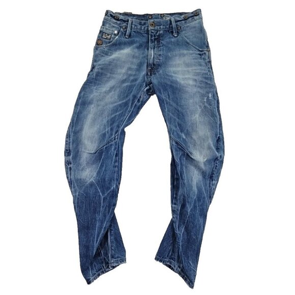 G-Star Raw 3301 Barrel Leg Jeans Men's 30x28 Blue 3D Jeans EUC Streetwear